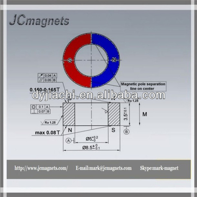 Size:D8.5Xd5X3.5-Ceramic magnet/Ferrite ring magnet for water meter