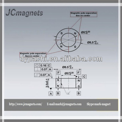 Size:D8.5Xd5X3.5-Ceramic magnet/Ferrite ring magnet for water meter