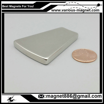 Neodymium Arc Magnet for Wind Turbine Alternator with N45UH ZN coating