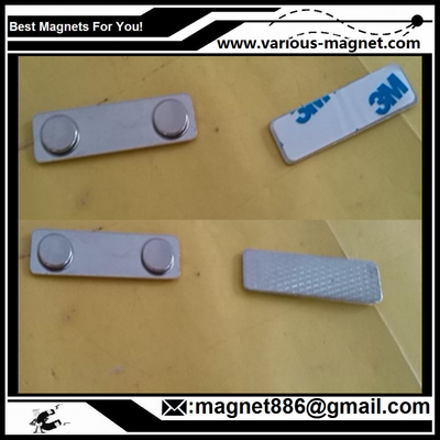 Metal Magnet fastener for badges 45 mm x 13 mm for clothing