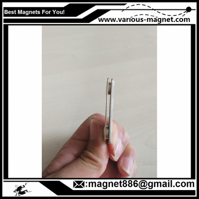 Metal Magnet fastener for badges 45 mm x 13 mm for clothing